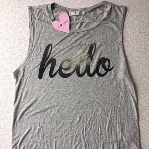 NWT Hello Tank Top
